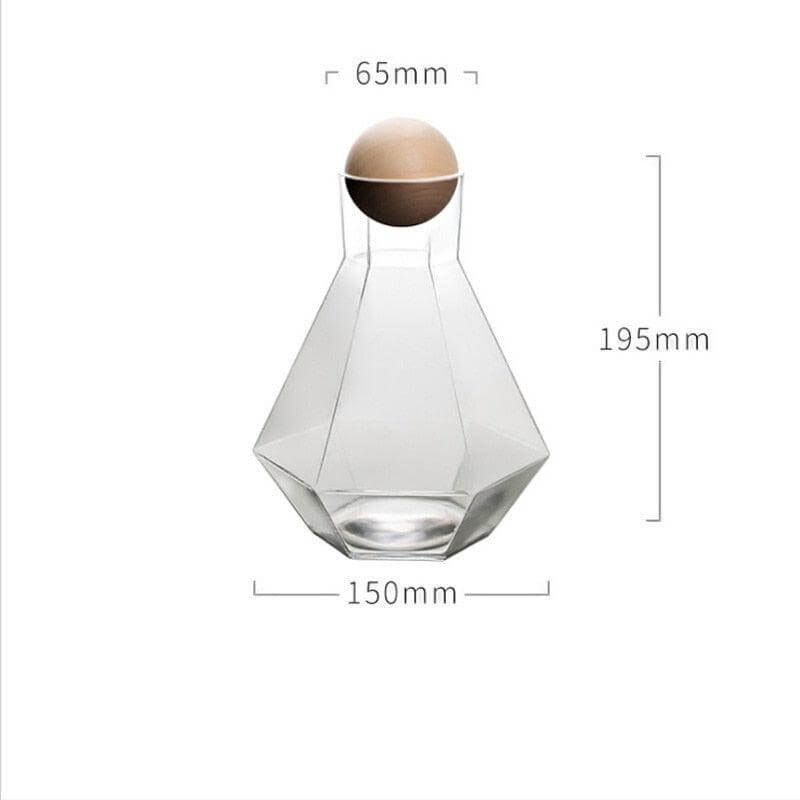 Hexagonal glass Pitcher set - Hestia + Co.