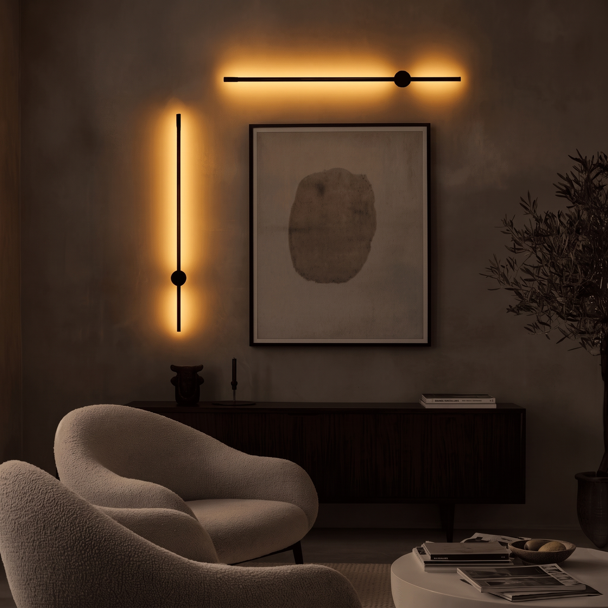 Saber - Wall Light - Hestia + Co. (night-time)