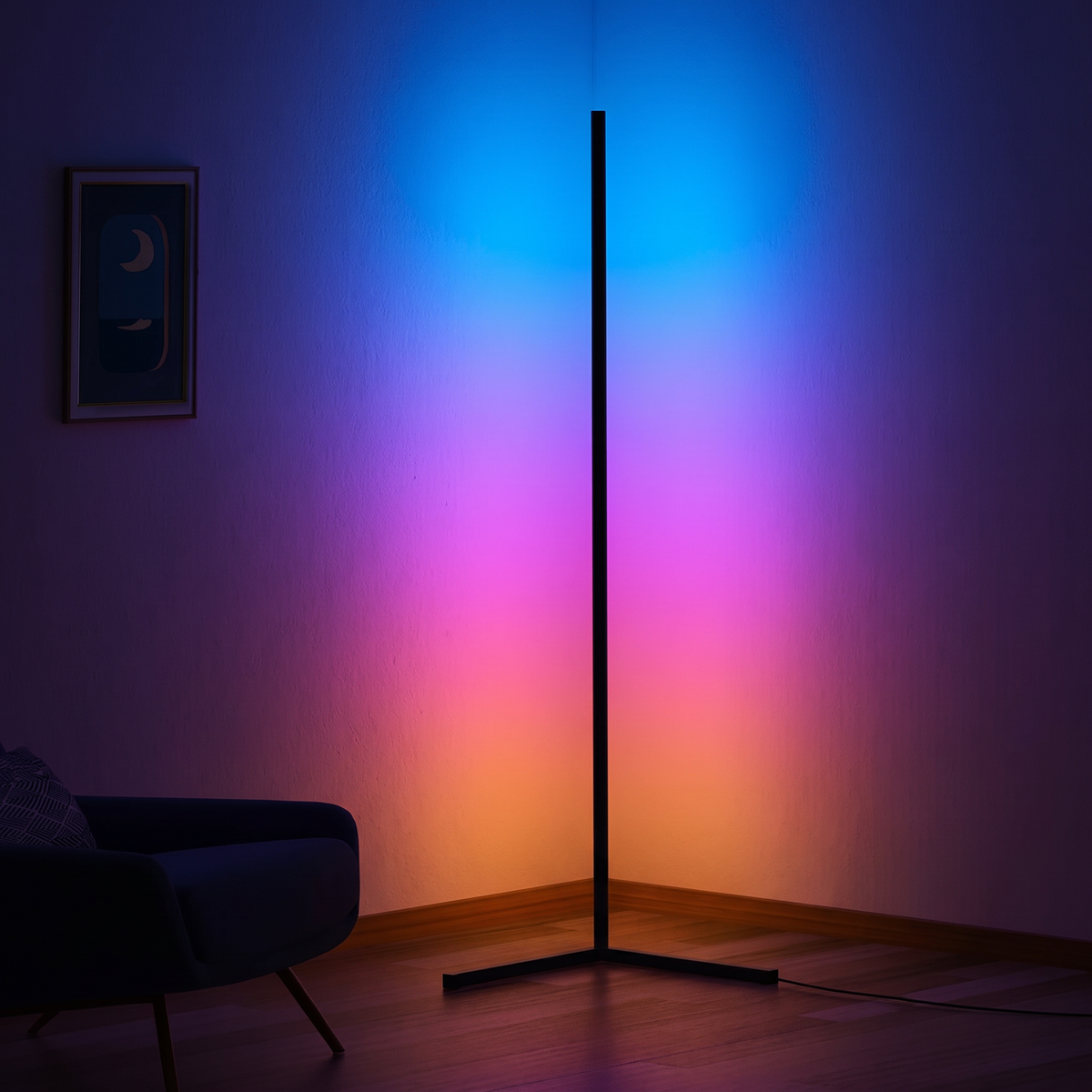 Sirene Floor Lamp - Hestia + Co. (night-time)
