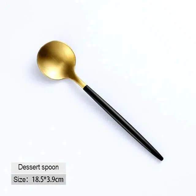 Black + Gold Cutlery Set - Hestia + Co.