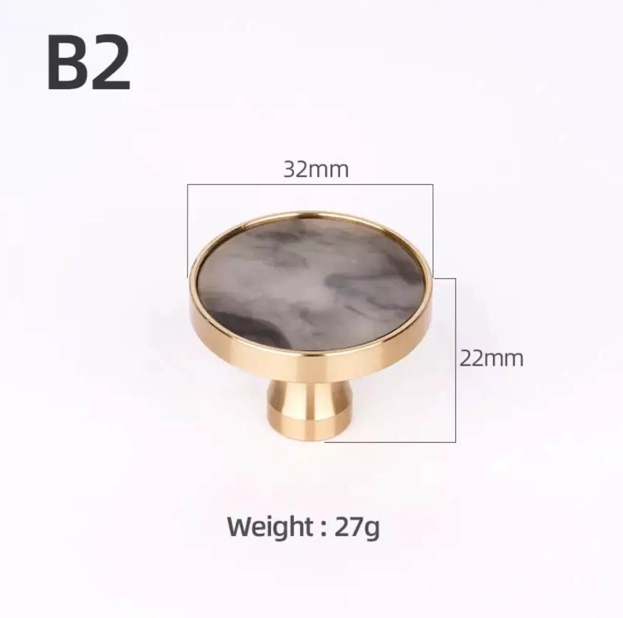 Brass and Stone Handles - Hestia + Co.