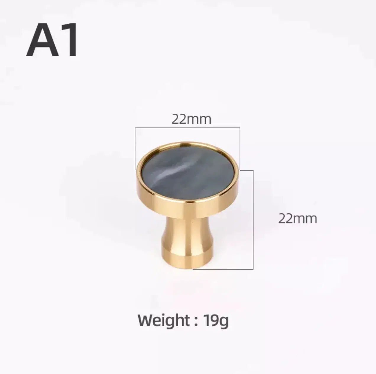 Brass and Stone Handles - Hestia + Co.