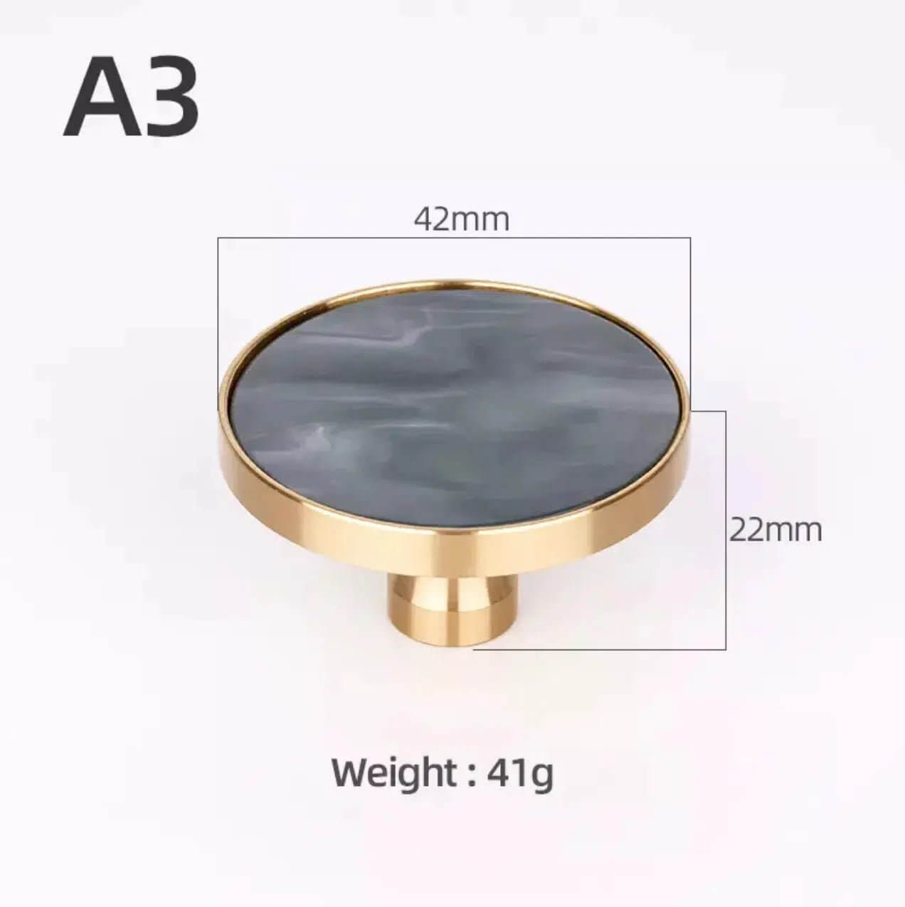 Brass and Stone Handles - Hestia + Co.