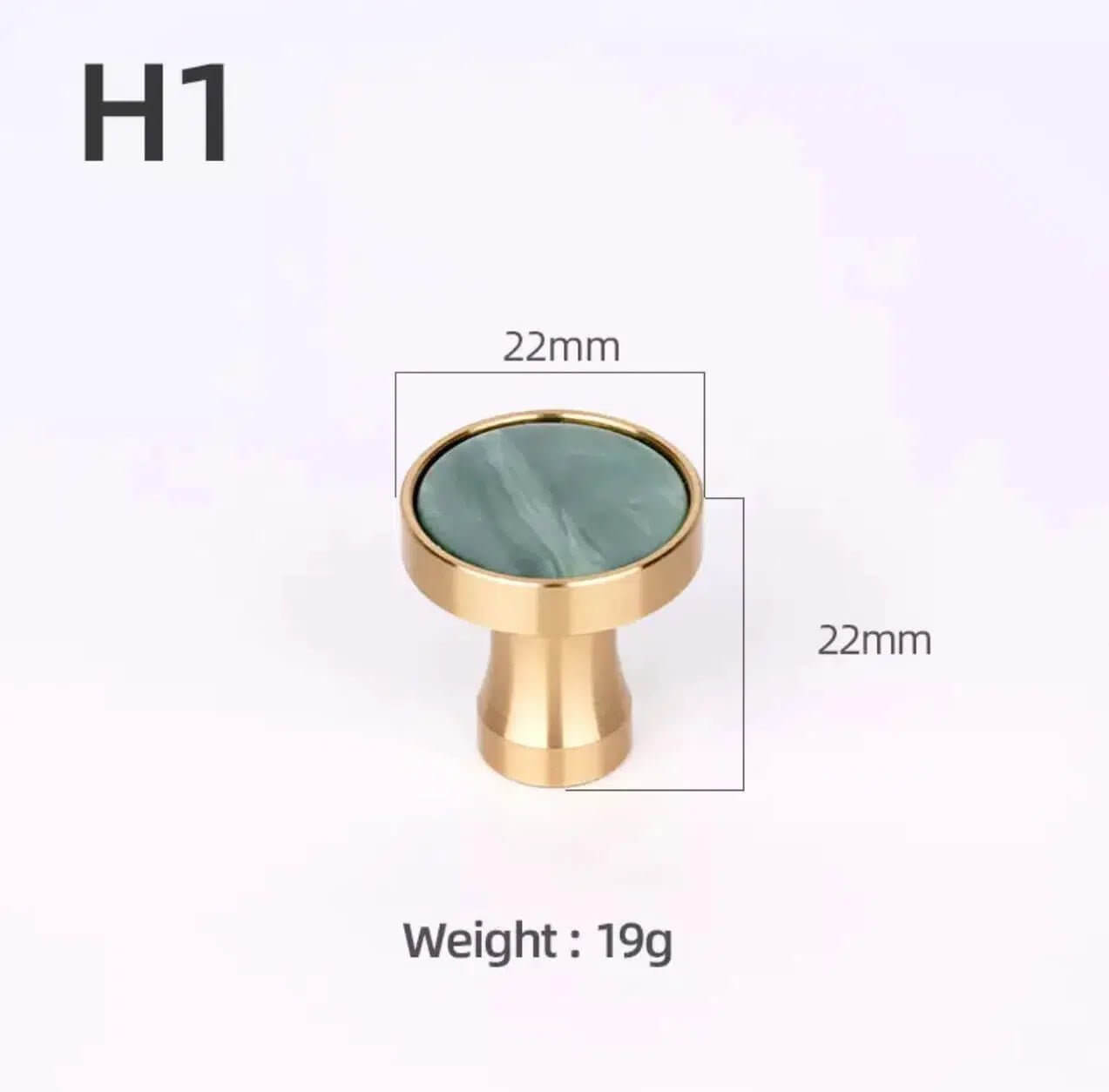 Brass and Stone Handles - Hestia + Co.