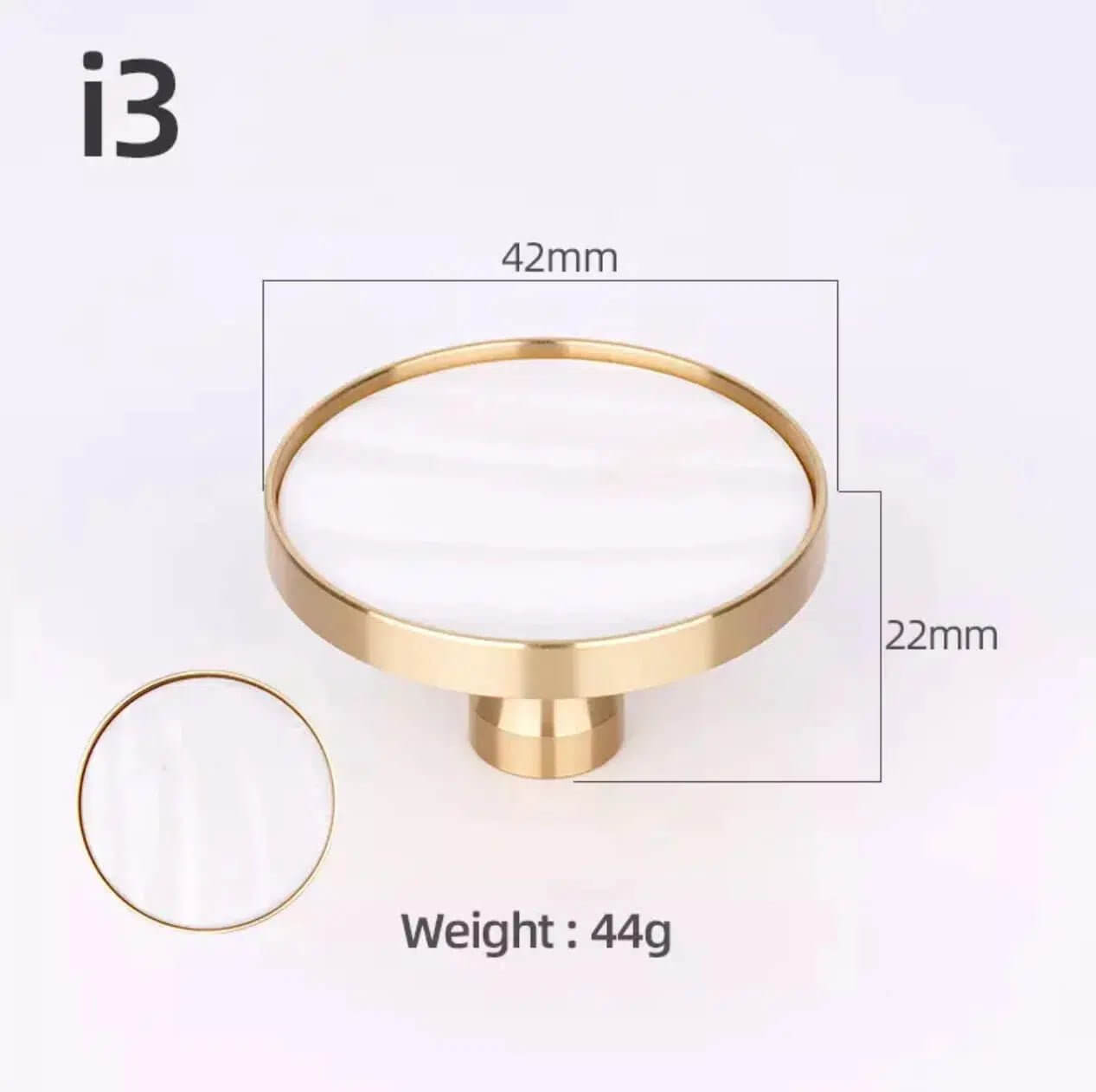 Brass and Stone Handles - Hestia + Co.