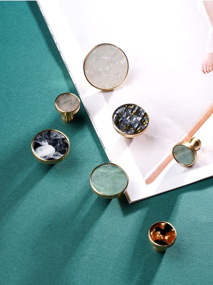 Brass and Stone Handles - Hestia + Co.