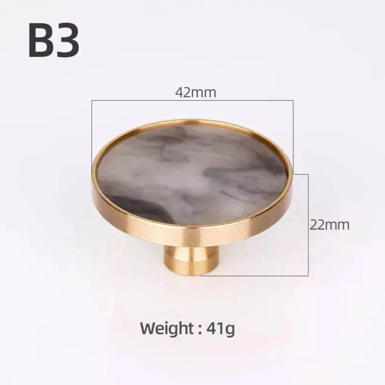Brass and Stone Handles - Hestia + Co.