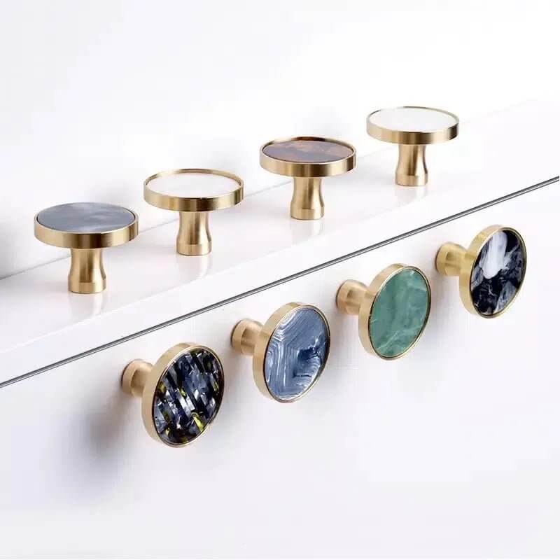 Brass and Stone Handles - Hestia + Co.