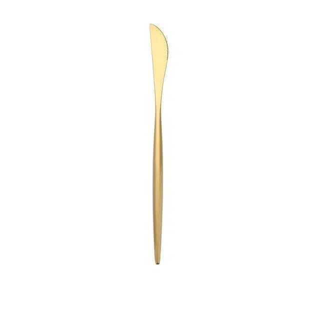 Brushed Gold Cutlery Set - Hestia + Co.