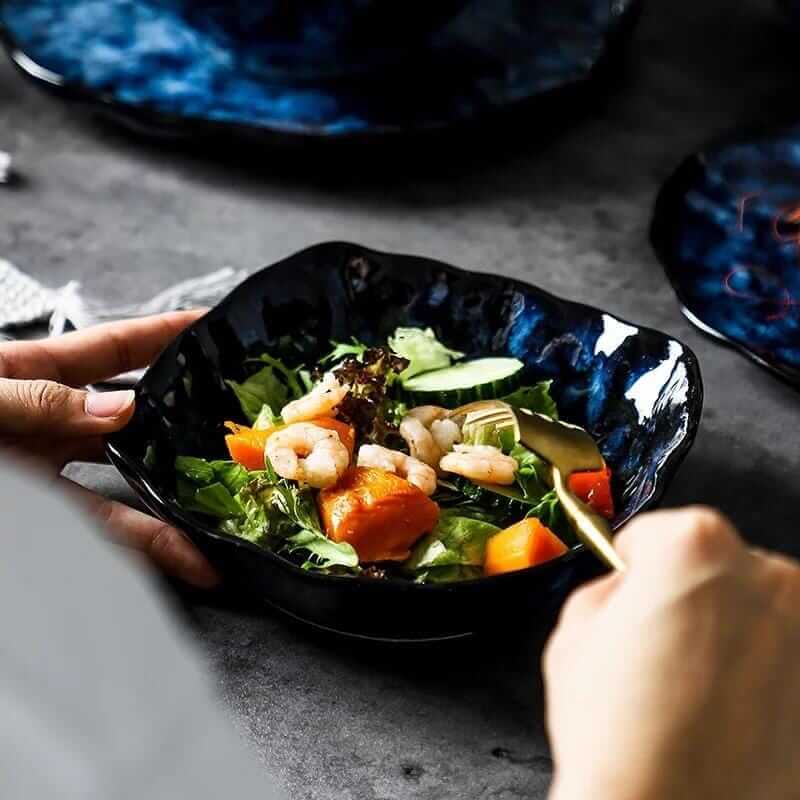 Cat Blue Japanese style Tableware - Hestia + Co.