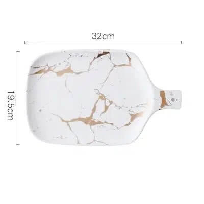 Marble Glaze Ceramic Party Tableware - Hestia + Co.