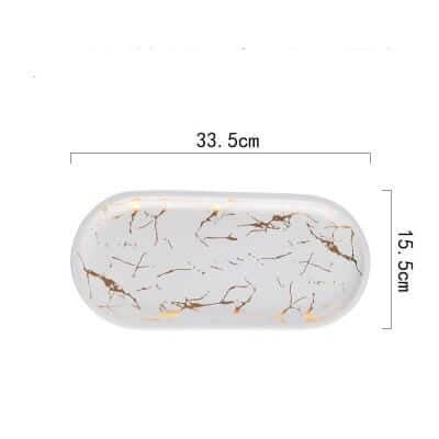 Marble Glaze Ceramic Party Tableware - Hestia + Co.