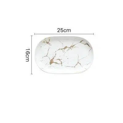 Marble Glaze Ceramic Party Tableware - Hestia + Co.