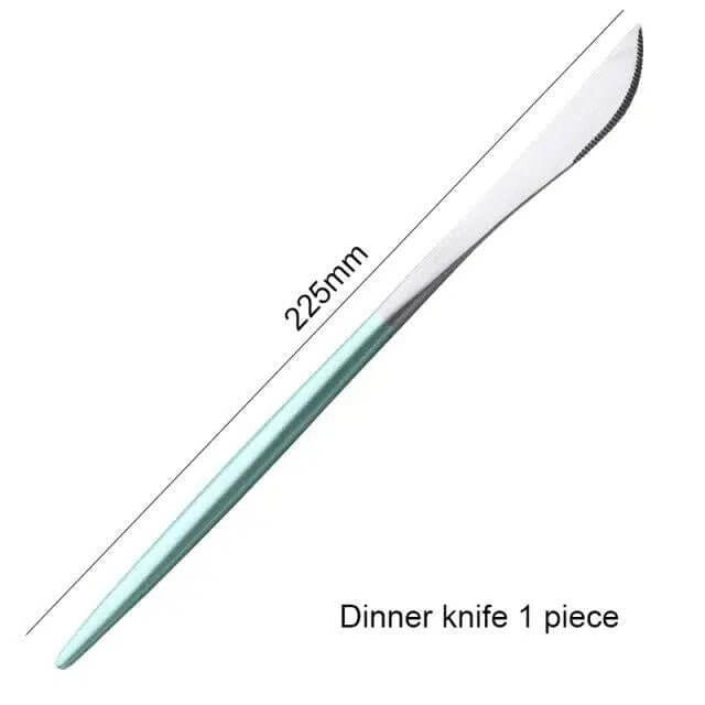 Mint Green + Gold Cutlery Set - Hestia + Co.