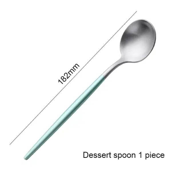 Mint Green + Gold Cutlery Set - Hestia + Co.