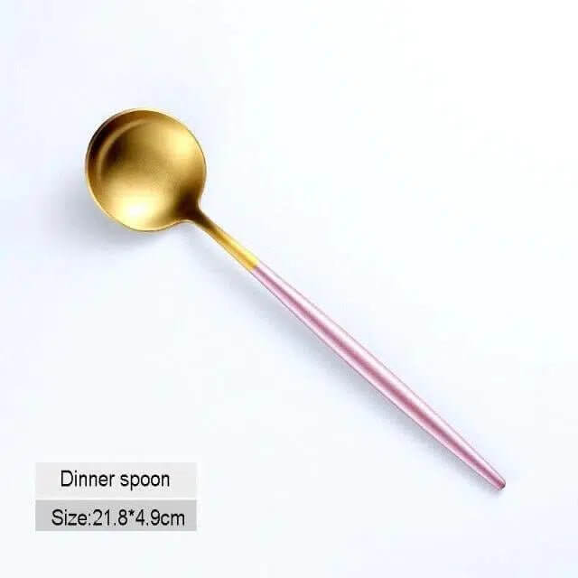 Pink + Gold Cutlery Set - Hestia + Co.
