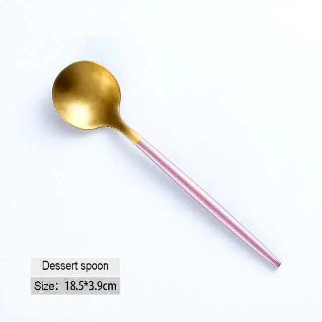 Pink + Gold Cutlery Set - Hestia + Co.