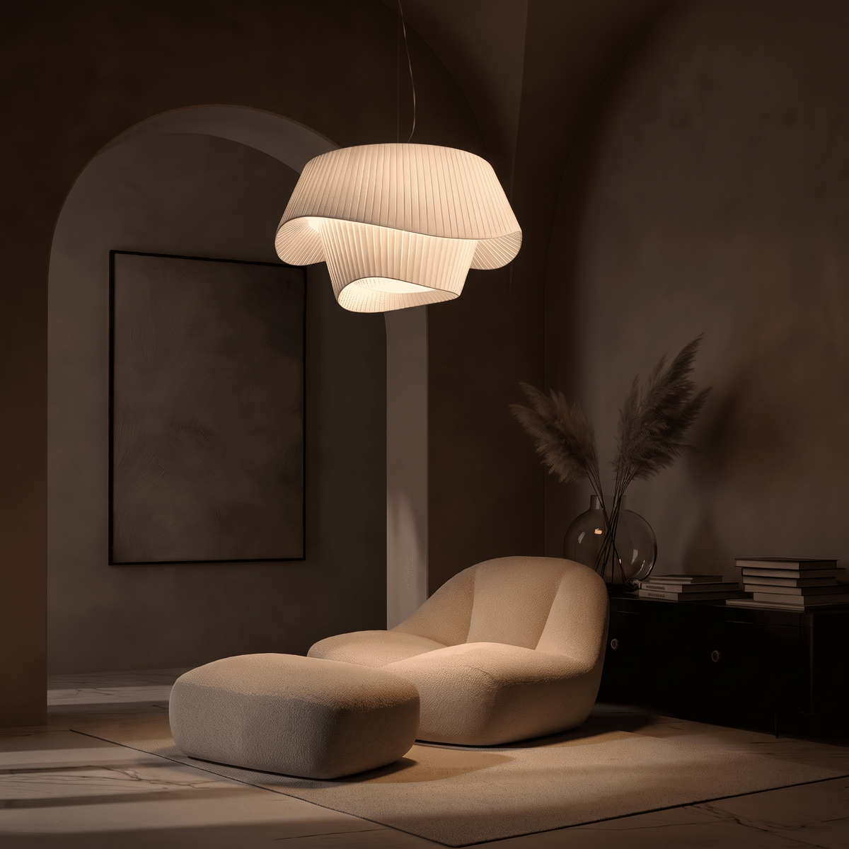 Noosa Pendant Light - Hestia + Co. (night-time)