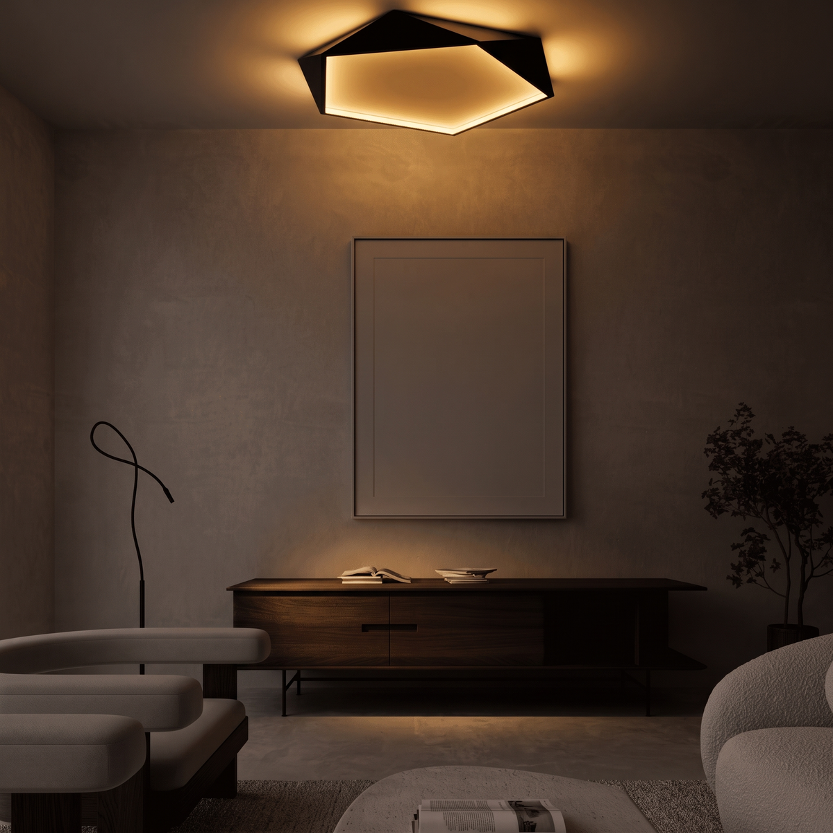 Skydor - Ceiling Light - Hestia + Co. (night-time)