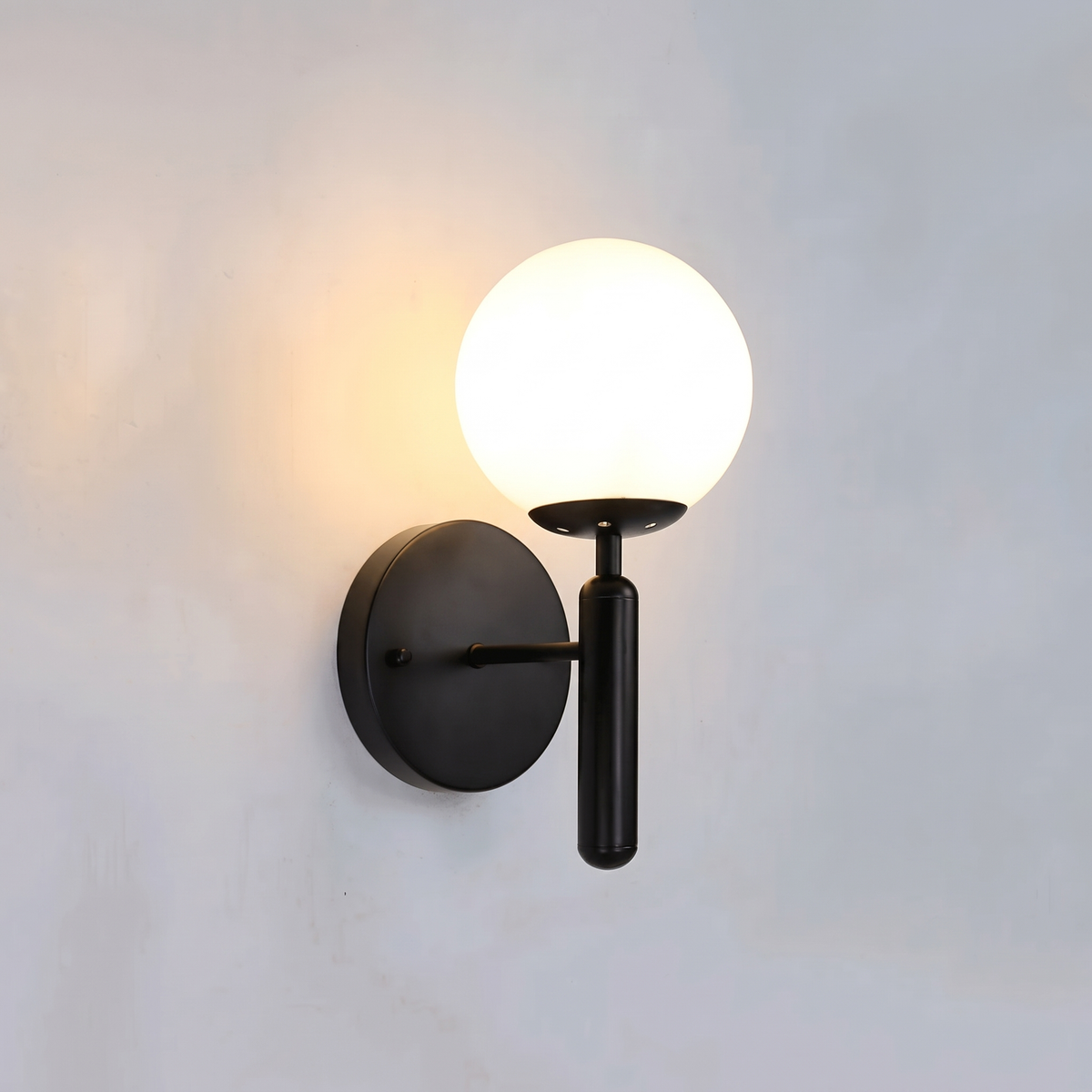 Bauer Black Wall Light - Hestia + Co. (daytime)