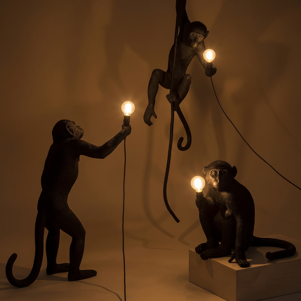 Monkey Lamp - Hestia + Co. (night-time)