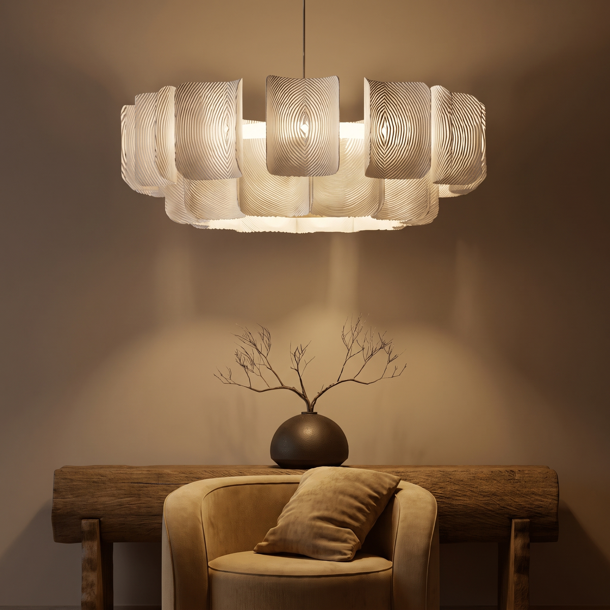 Kyphora - Chandelier - Hestia + Co. (night-time)