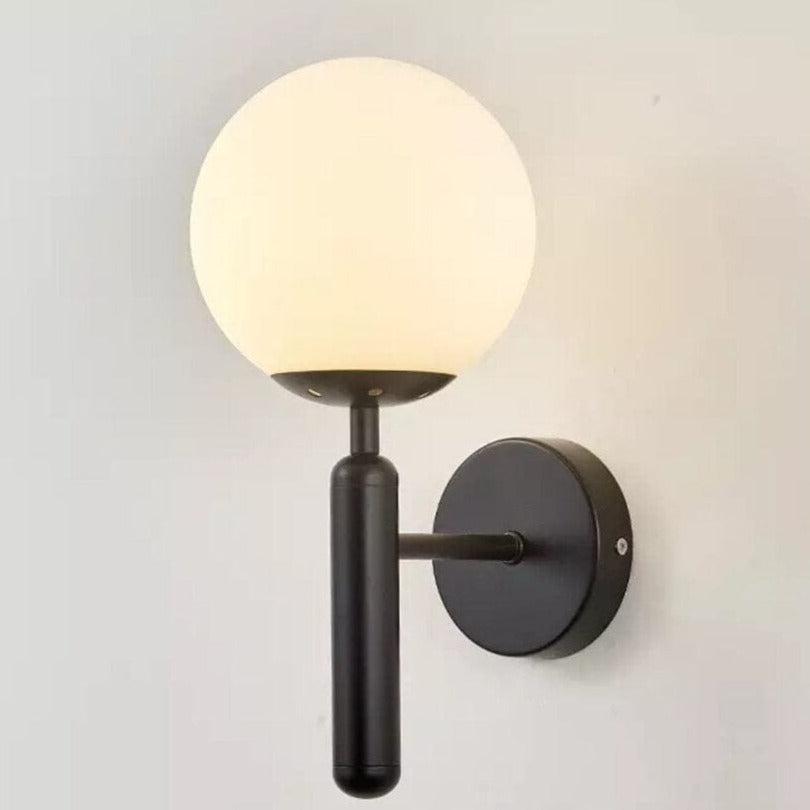 BAUER Black Wall Light Hestia + Co. Frosted 