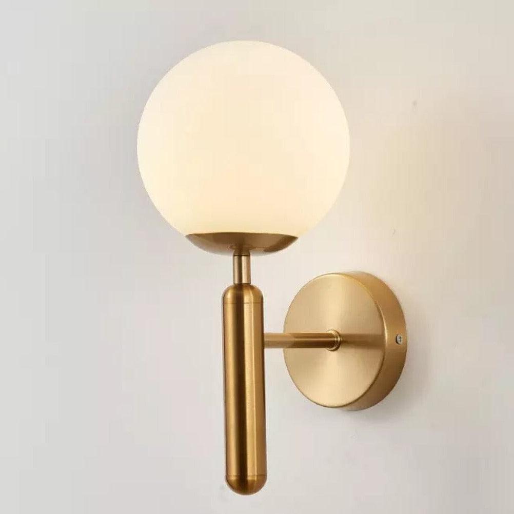 BAUER Brass Wall Light Hestia + Co. Frosted 