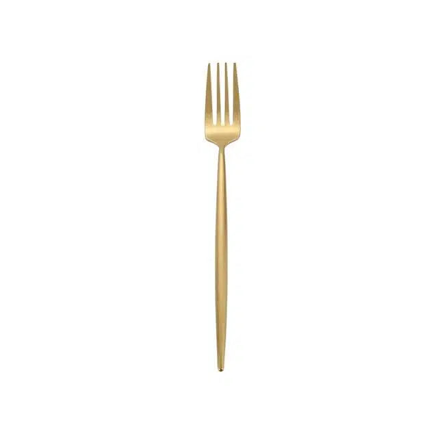 Brushed Gold Cutlery Set Hestia + Co. Dessert fork 