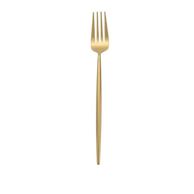 Brushed Gold Cutlery Set Hestia + Co. Dinner fork 