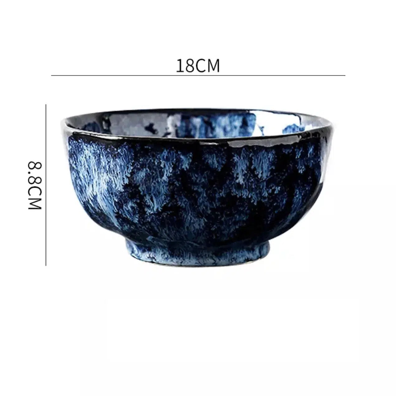 Cat Blue Japanese style Tableware Hestia + Co. large bowl 