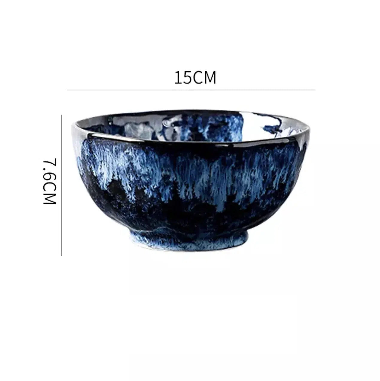 Cat Blue Japanese style Tableware Hestia + Co. medium bowl 