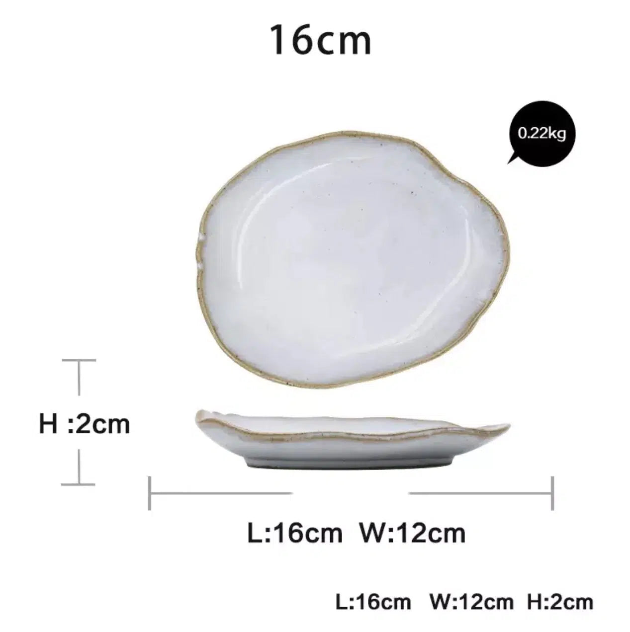 Irregular White Ceramic Plates + Dishes Hestia + Co. Small plate 