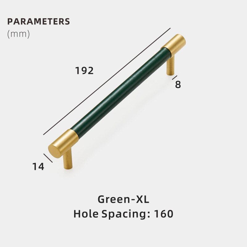 Leather Handle Hestia + Co. L3093-Green-XL 