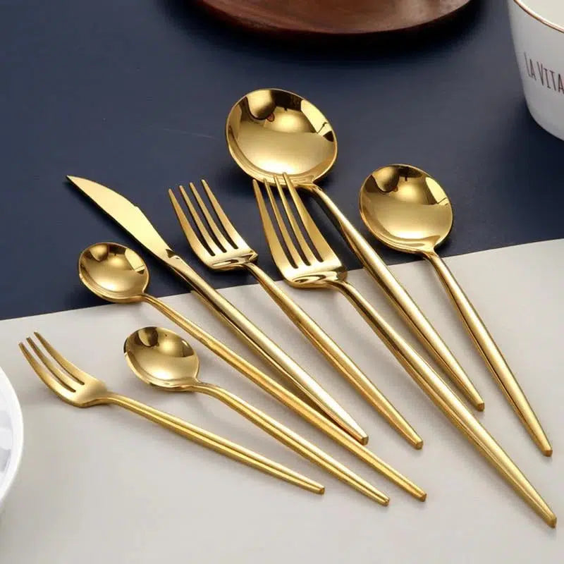 Polished Gold Cutlery Set Hestia + Co. 