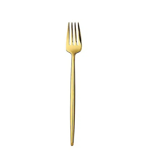 Polished Gold Cutlery Set Hestia + Co. Dessert fork 