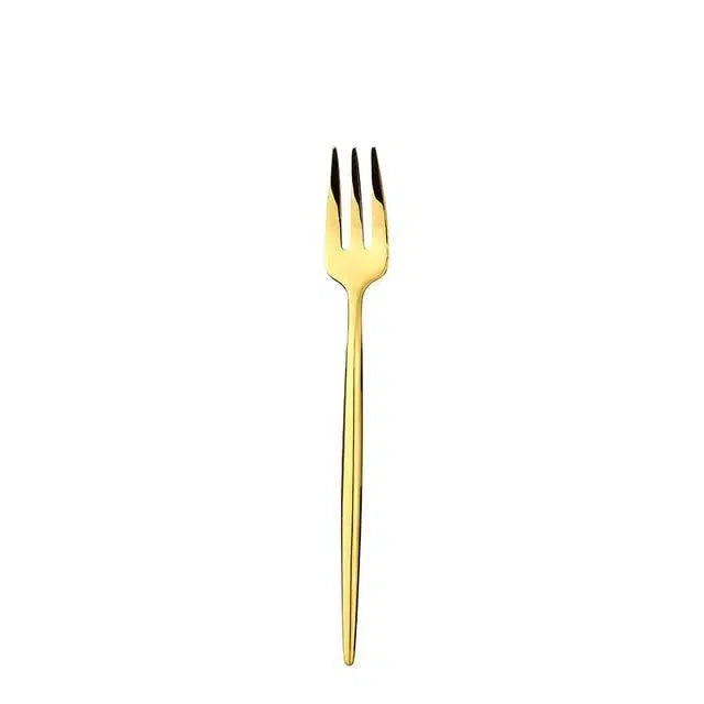 Polished Gold Cutlery Set Hestia + Co. Tea fork 