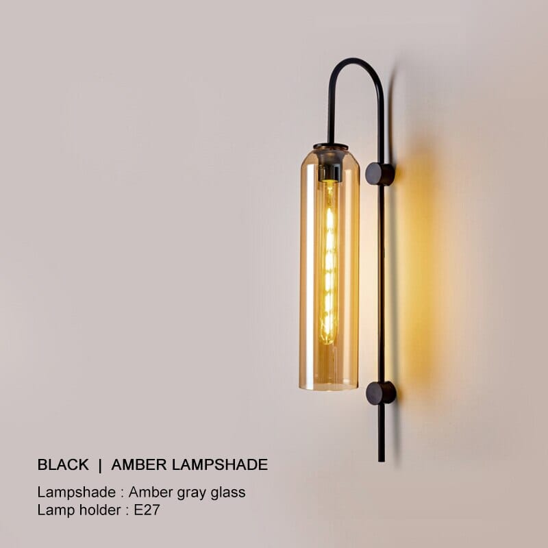 Swan collection Hestia + Co. Amber Wall Light Black