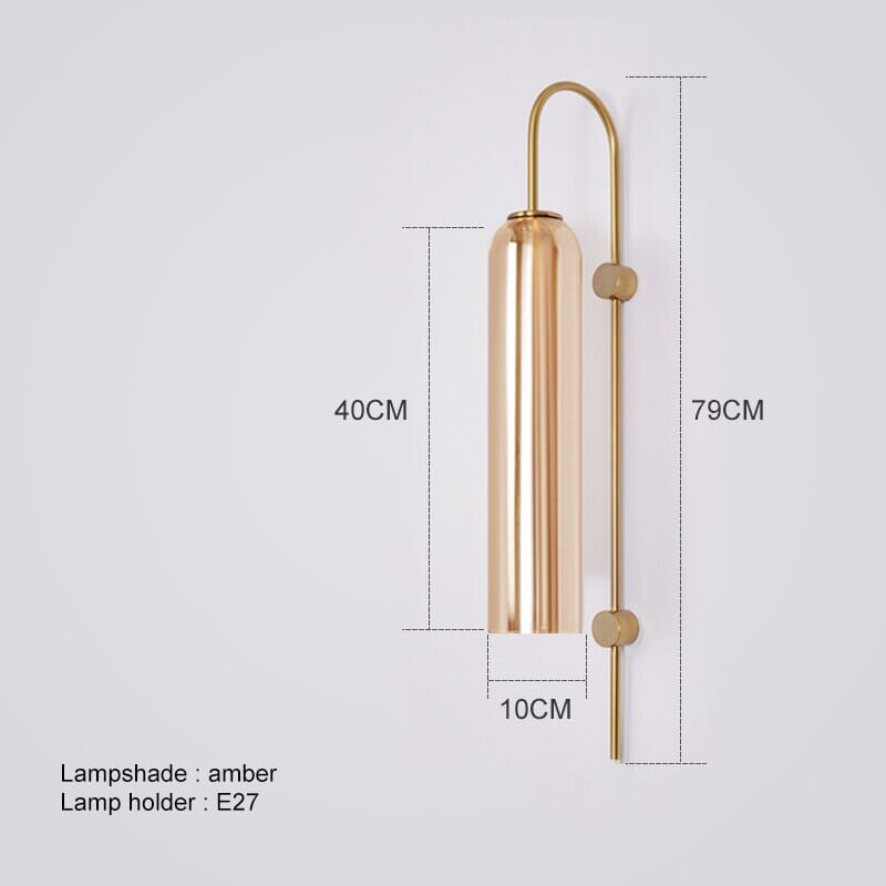 Swan collection Hestia + Co. Amber Wall Light Brass