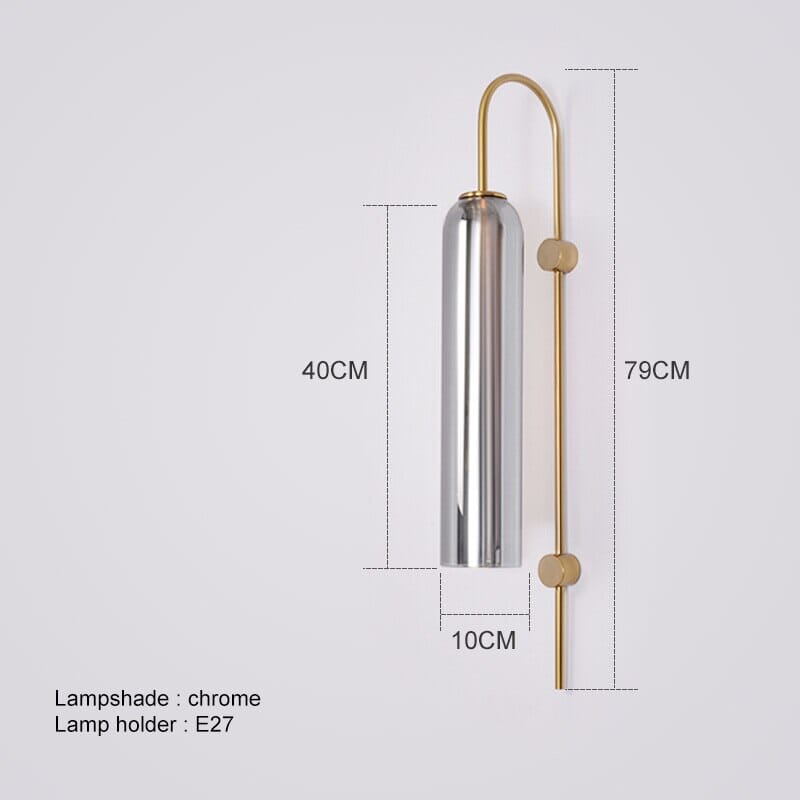 Swan collection Hestia + Co. Chrome Wall Light Brass