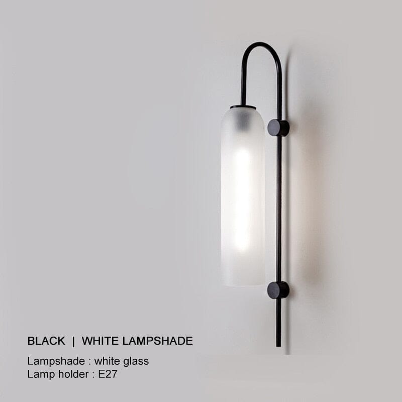 Swan collection Hestia + Co. Frosted Wall Light Black